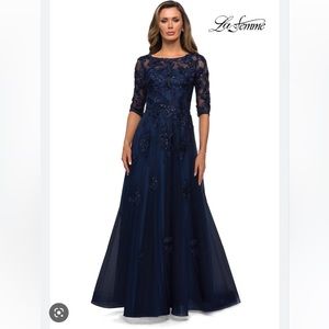 La Femme Style #27922 Three Quarter Sleeve A-line Gown *NEW*